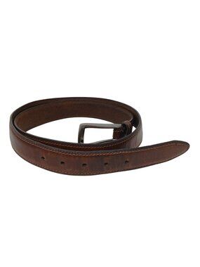Dockers Mens Leather Belt Brown 44/110 Silver Buckle 11DK02A6 Durable Wear #I-2B